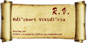 Rückert Viktória névjegykártya